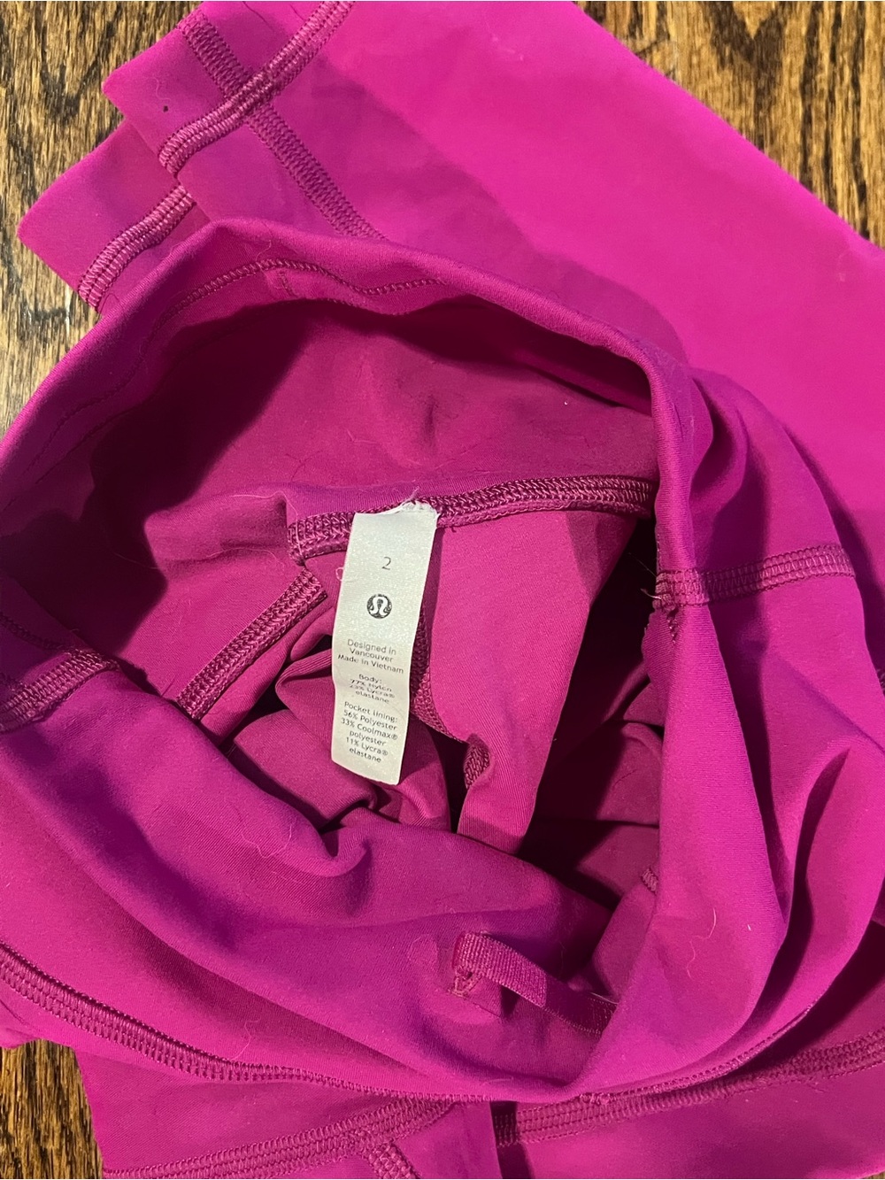 Lululemon Wunder Train | Size 2 | Magenta - Picture 2 of 3